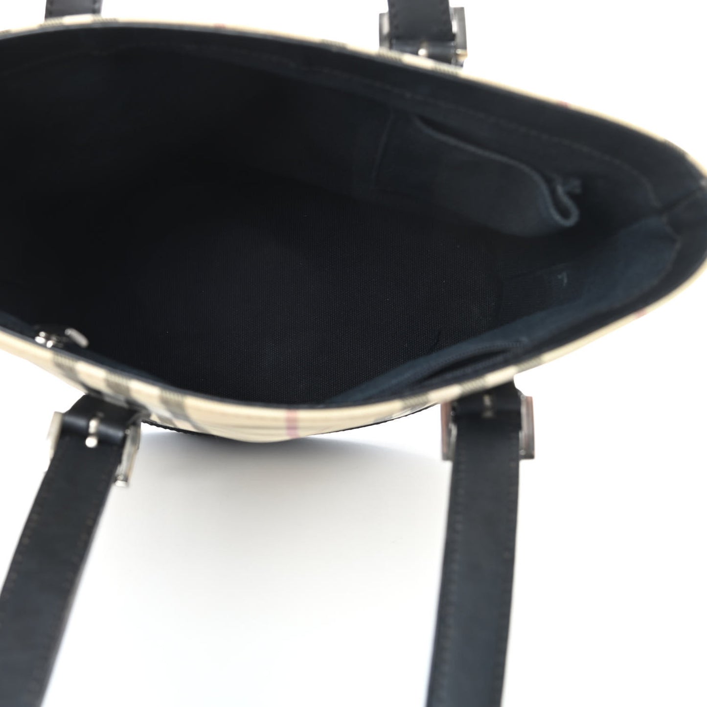 House Check Bucket Bag Black