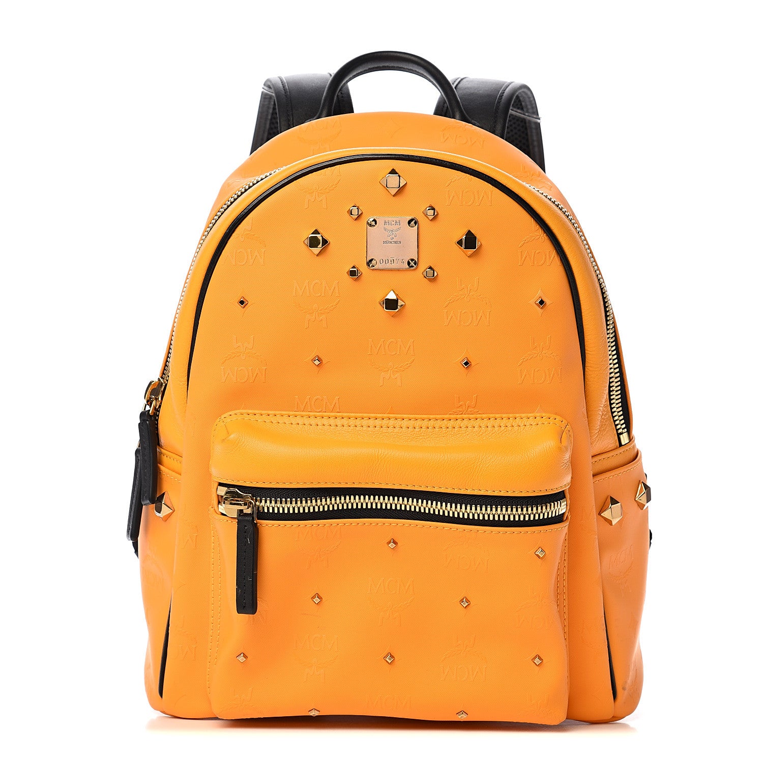 MCM Odeon Studded Small Backpack Orange 1 of 9