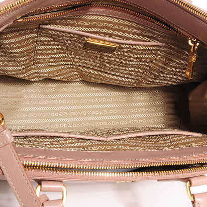 Prada Saffiano Lux Medium Double Zip Tote Cammeo 5 of 9