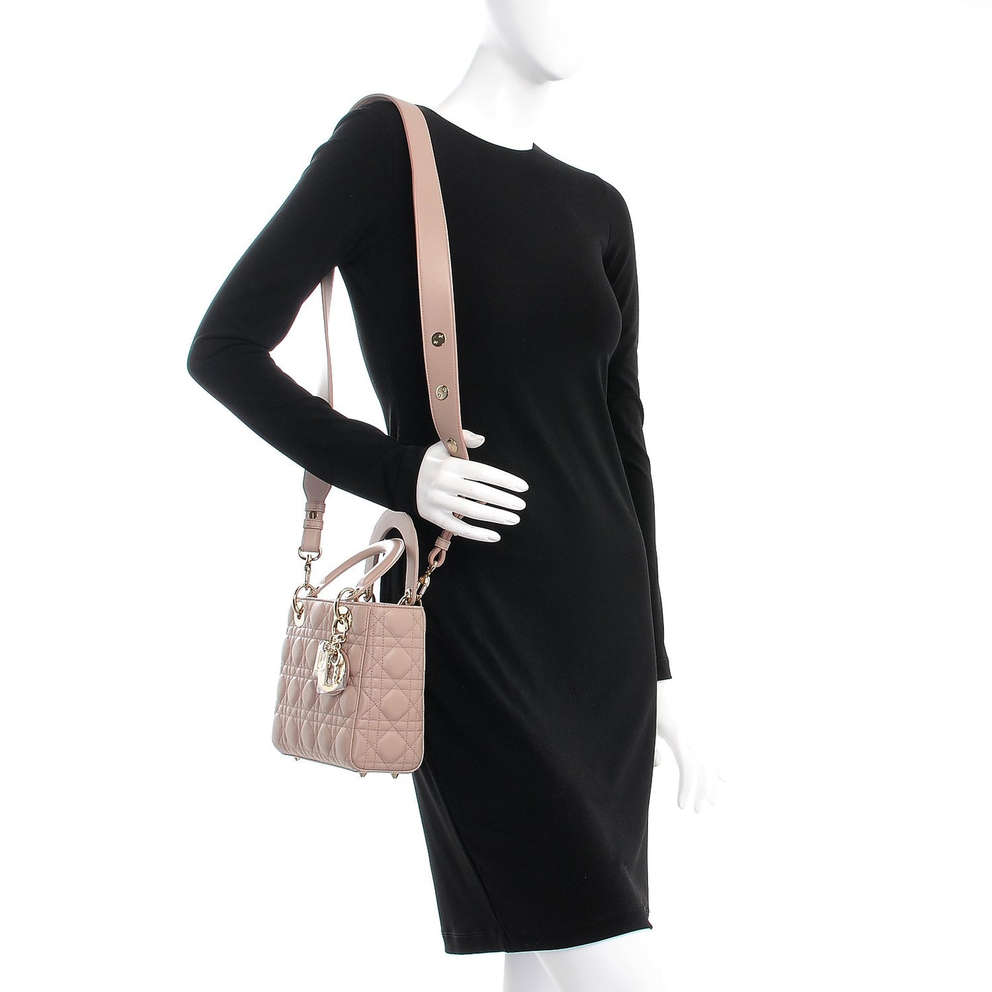 Lambskin Cannage Small My Lady Dior Light Pink