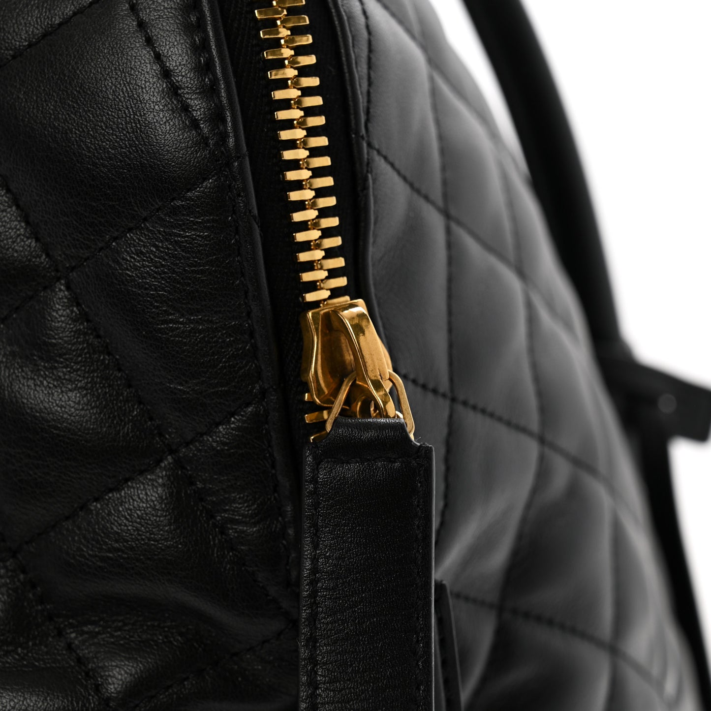 Calfskin Quilted ES Giant Travel Bag Black