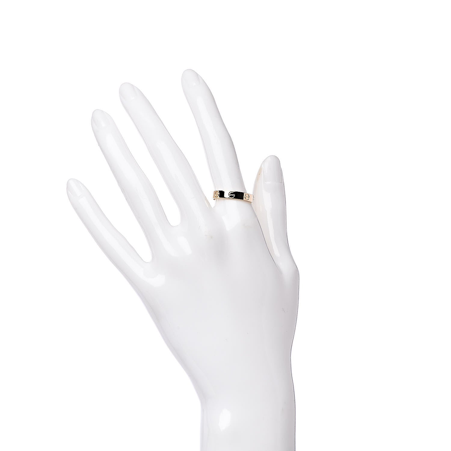 Cartier 18K Yellow Gold 3.5mm LOVE Wedding Band Ring 56 7.5 2 of 5