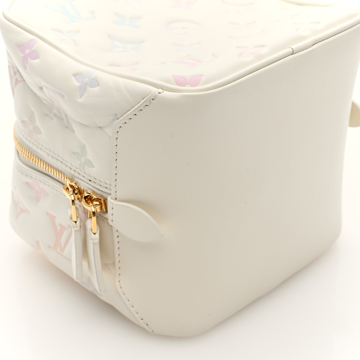 Louis Vuitton Lambskin Embossed Monogram New Square Bag Quartz Multicolor 8 of 9