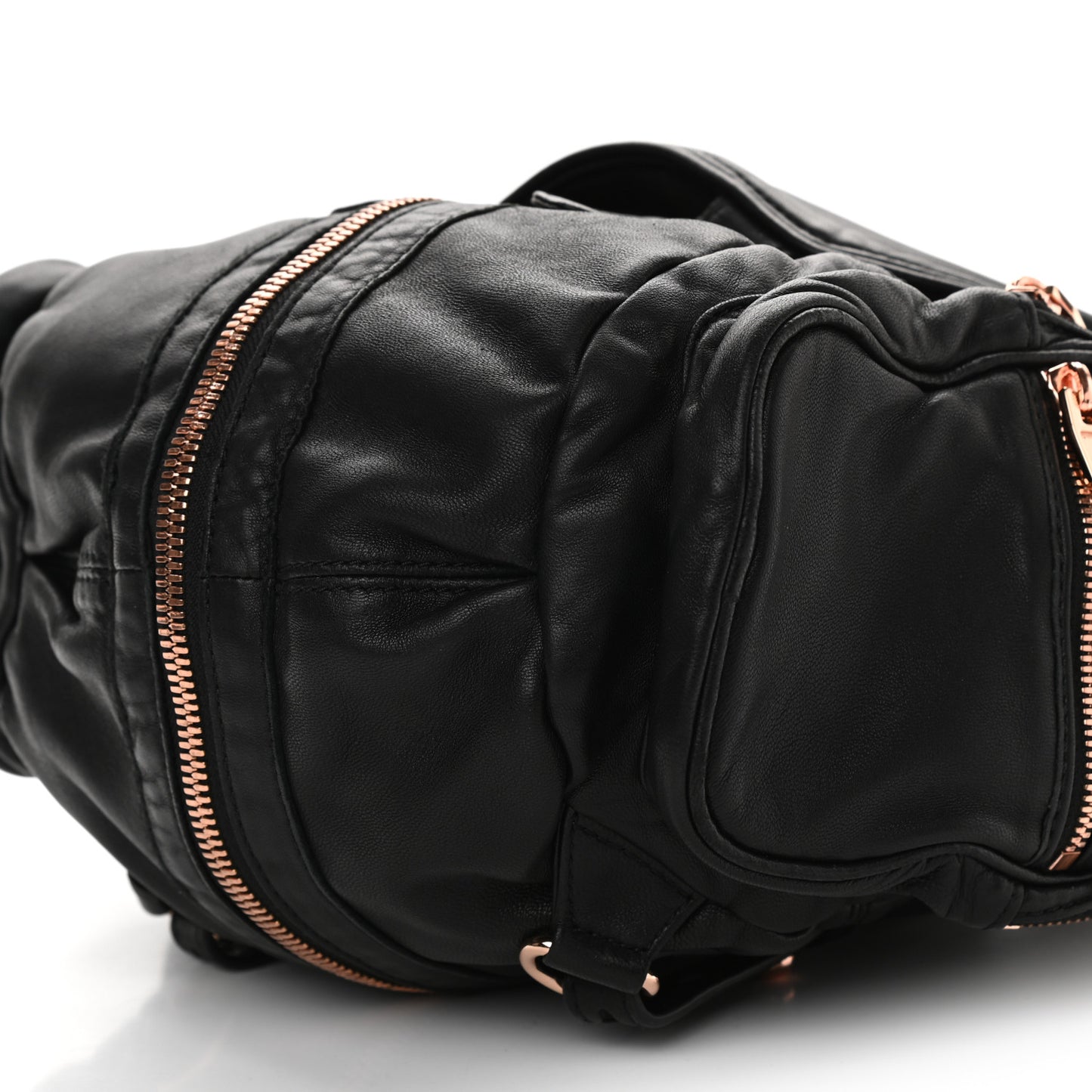 Lambskin Marti Backpack Washed Black Rose Gold Hardware