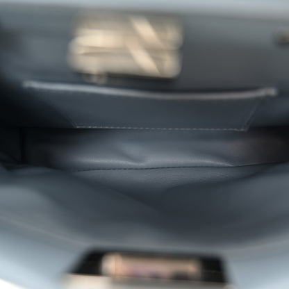 Fendi Nappa Flowerland Mini Peekaboo Iconic Satchel Light Blue 5 of 12