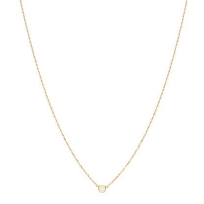Tiffany 18K Yellow Gold Diamond .17ct Elsa Peretti Diamonds by the Yard Pendant Necklace 1 of 3
