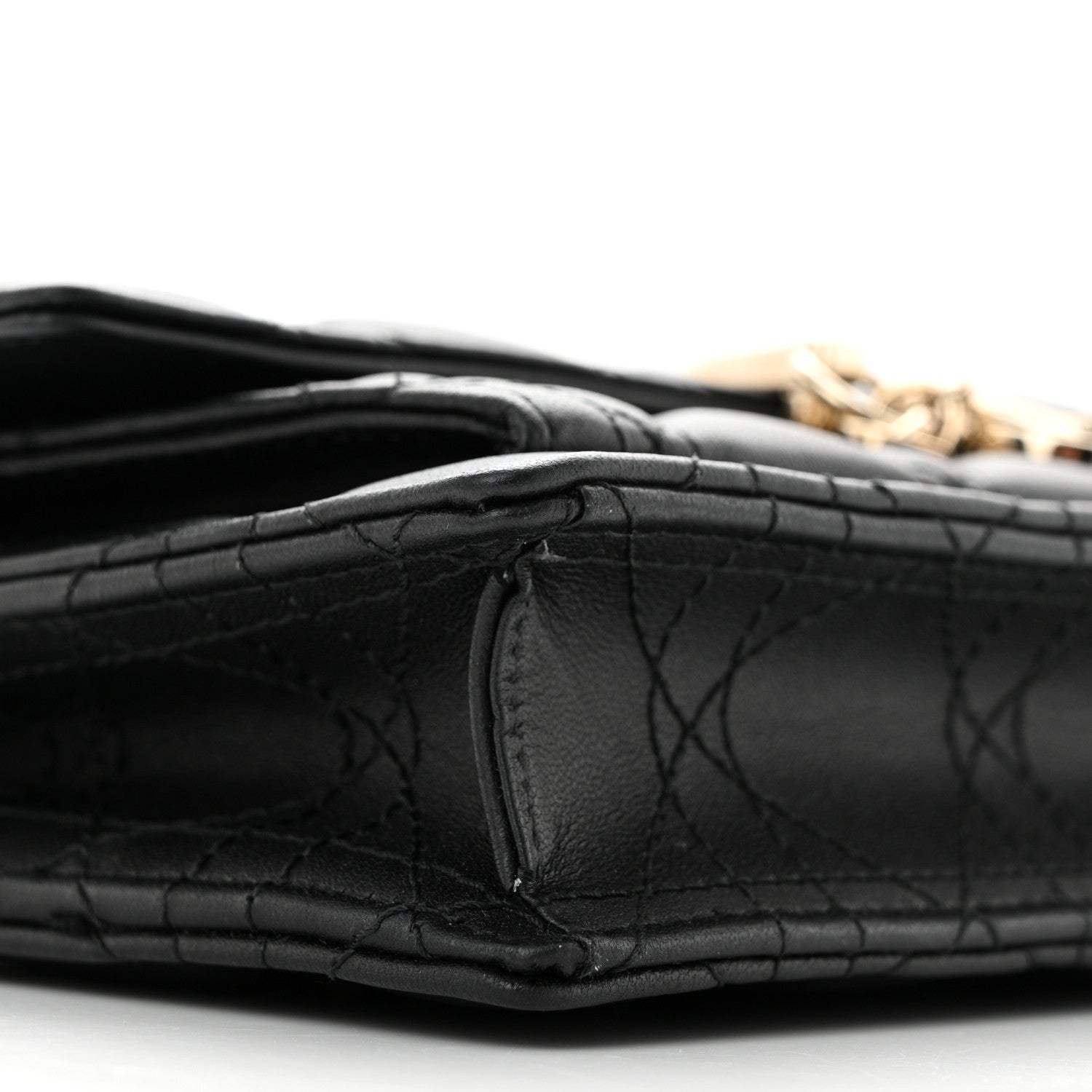 Christian Dior Lambskin Cannage Miss Dior Chain Pouch Black 9 of 11