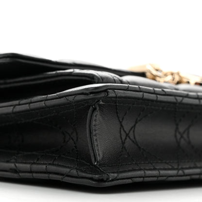 Christian Dior Lambskin Cannage Miss Dior Chain Pouch Black 9 of 11
