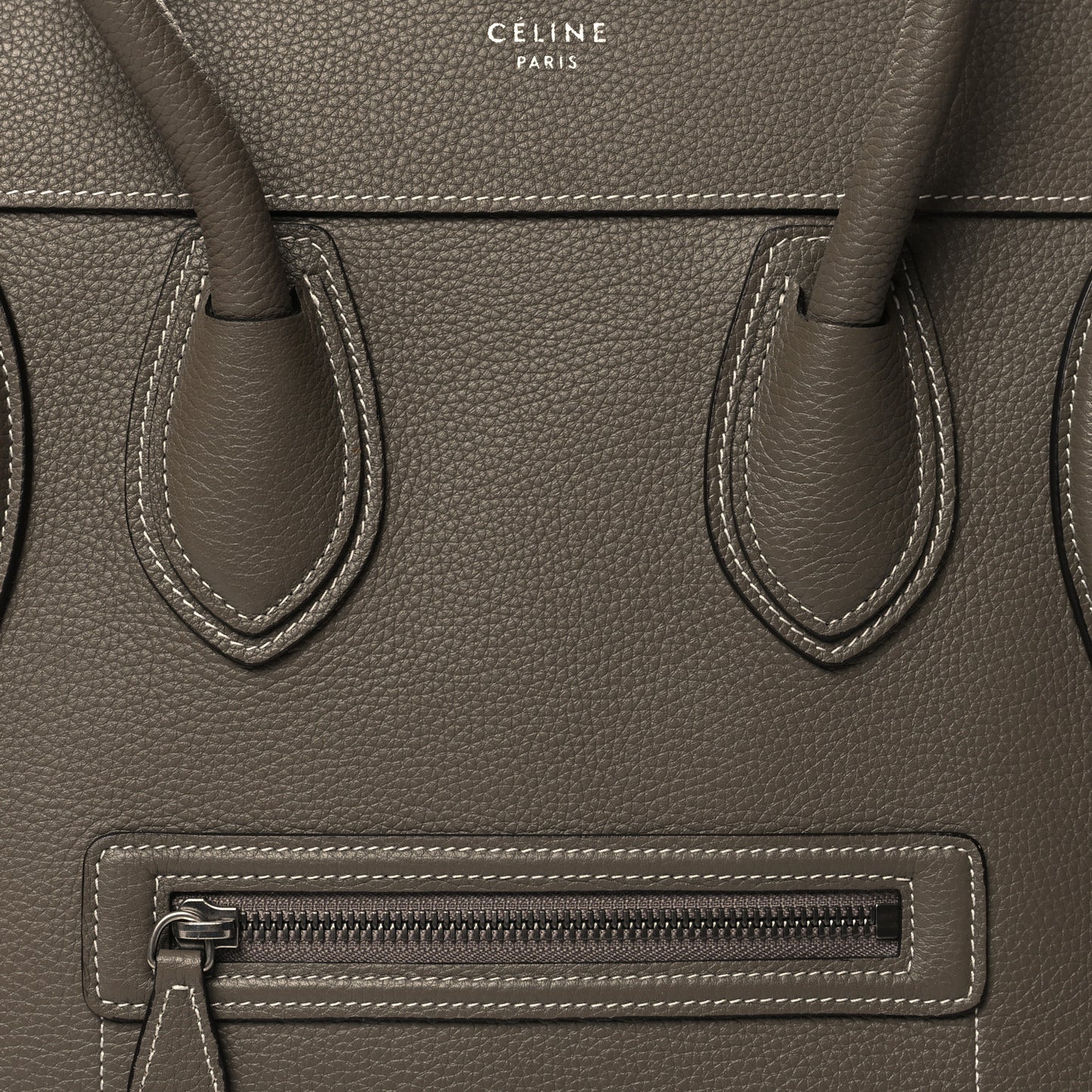 Drummed Calfskin Mini Luggage Souris