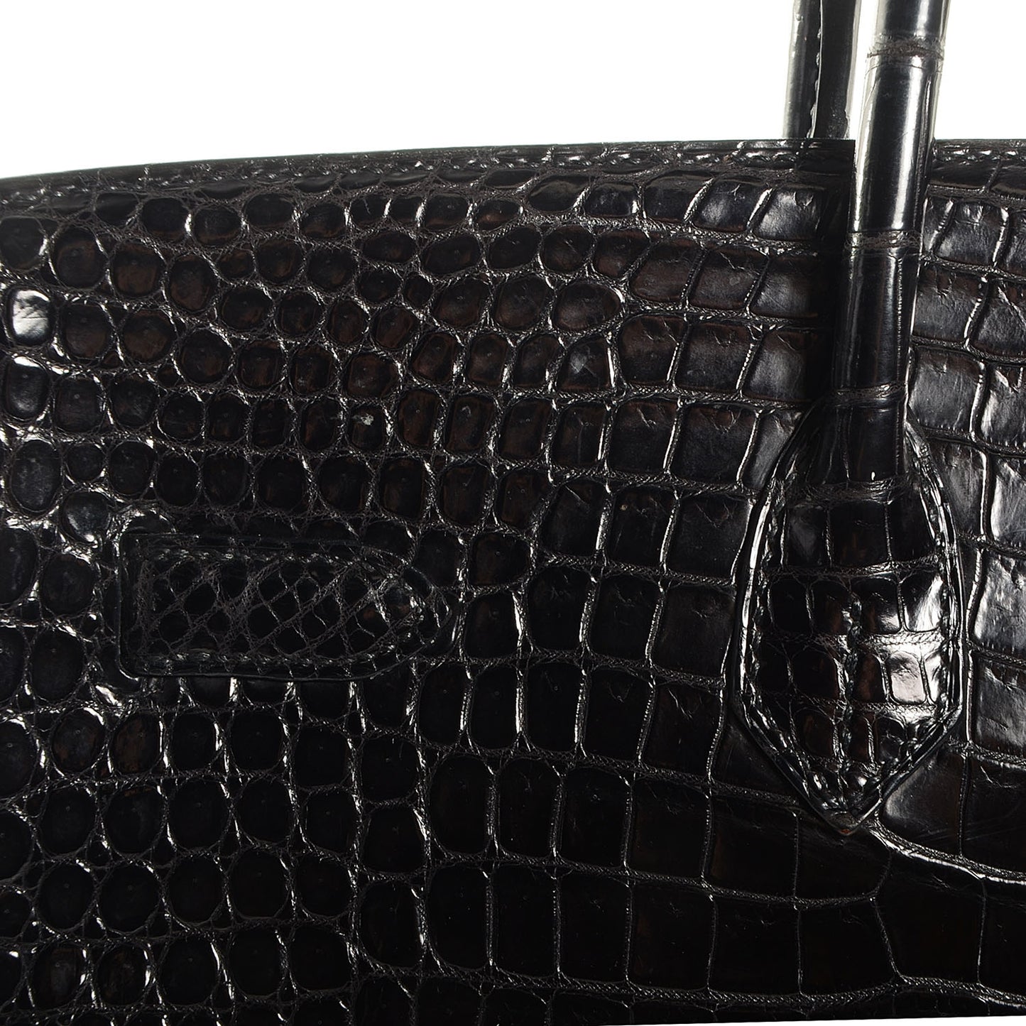 Matte Porosus Crocodile Birkin 35 Black
