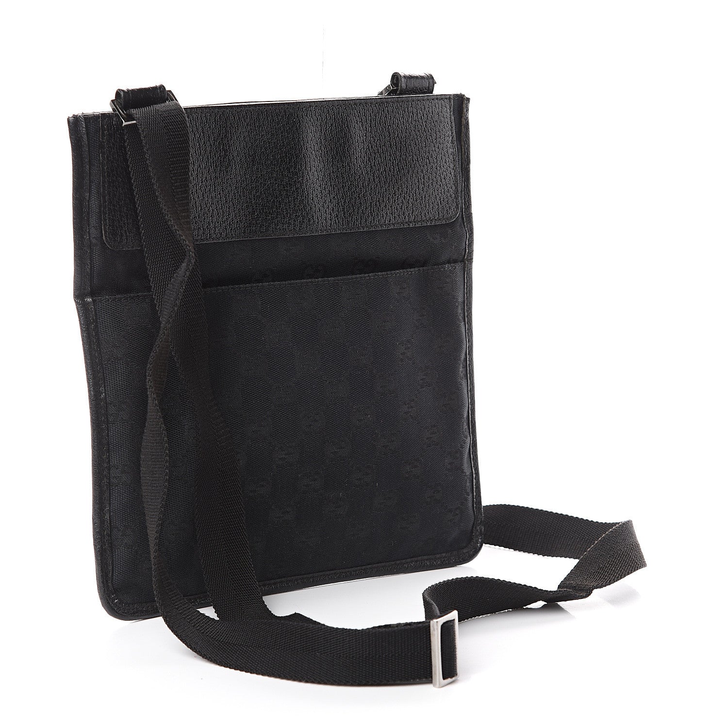 Gucci GG Monogram Messenger Crossbody Bag Black 2 of 8