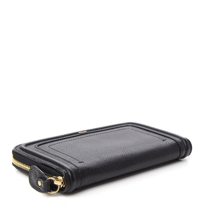 Chloe Grained Calfskin Paraty Long Zip Around Wallet Black 4 of 9
