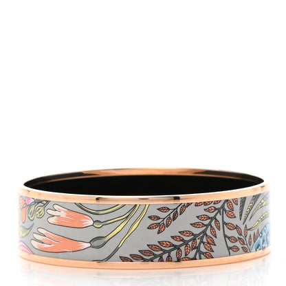 Hermes Enamel Printed Wide Le Marche de Savana Bracelet 70 Romantique 3 of 6