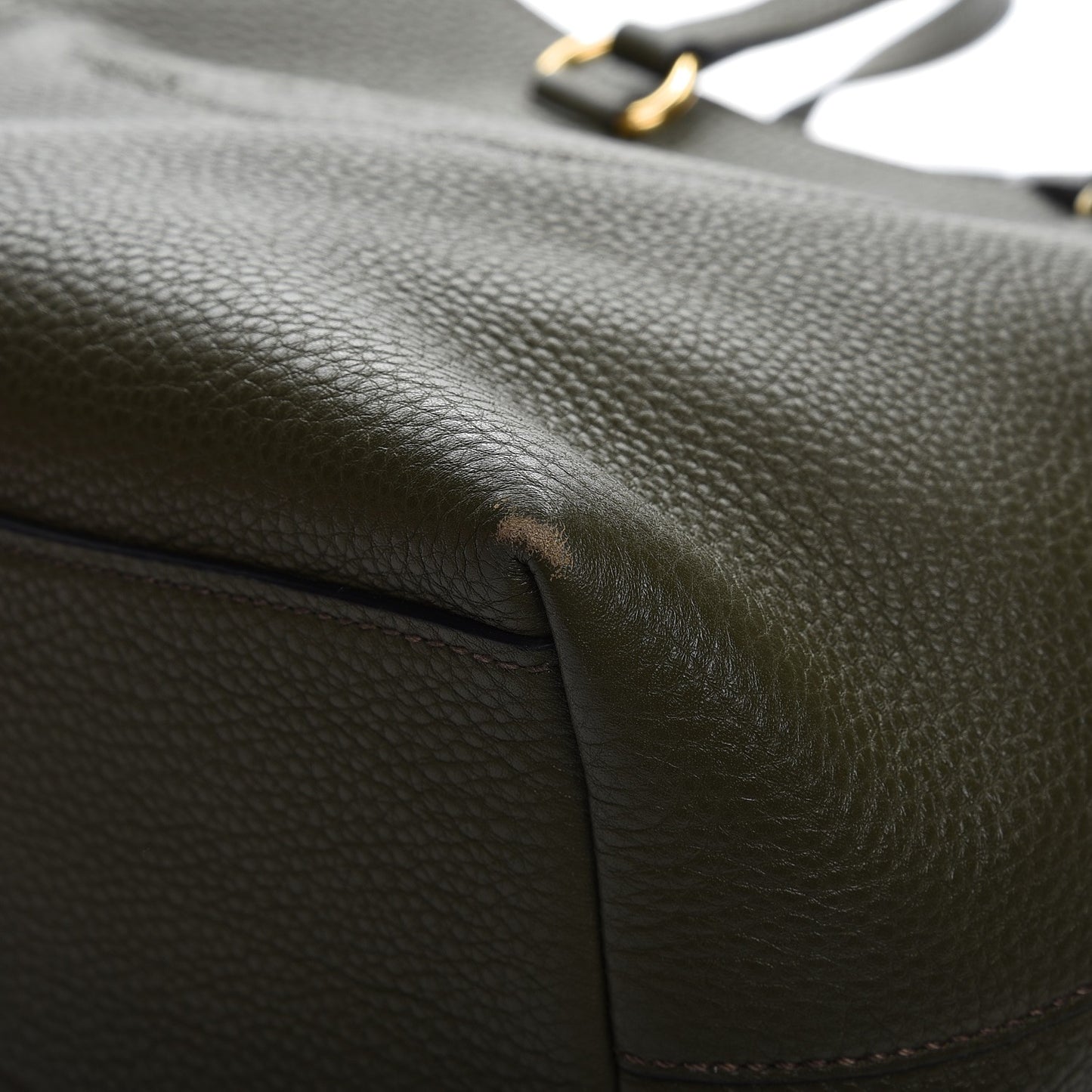 Vitello Daino Logo Tote Dark Green