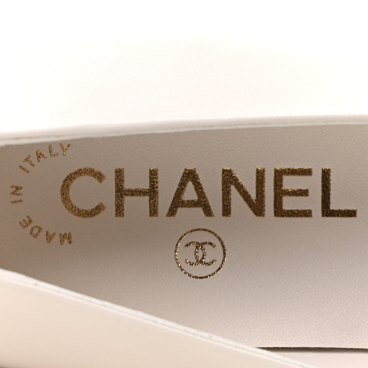 Chanel Goatskin CC Ballet Flats 39.5 White Black 8 of 10