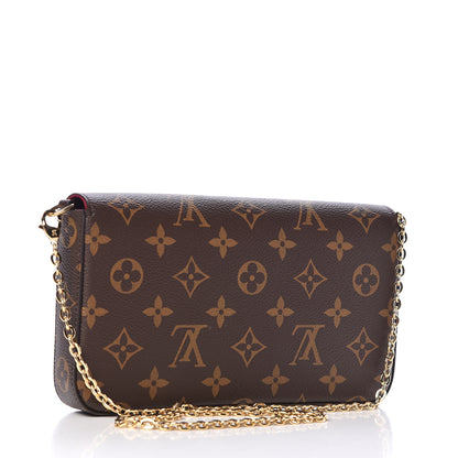 Louis Vuitton Monogram Pochette Felicie Chain Wallet Fuchsia 3 of 11