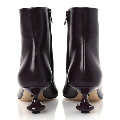 Loewe Calfskin Toy Ankle Boots 35 Burgundy 6 of 11