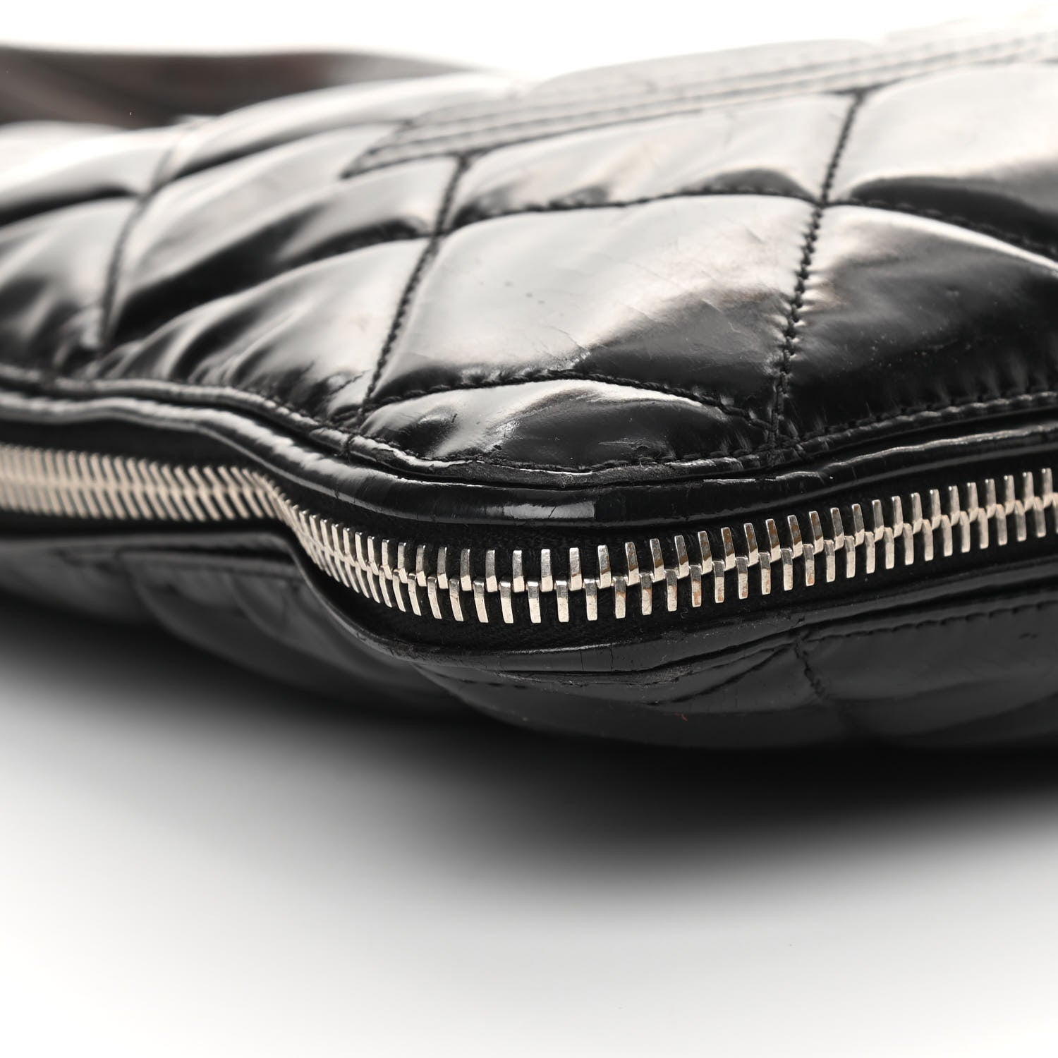 Chanel Patent Quilted Expandable CC Shoping Tote Black 9 of 16