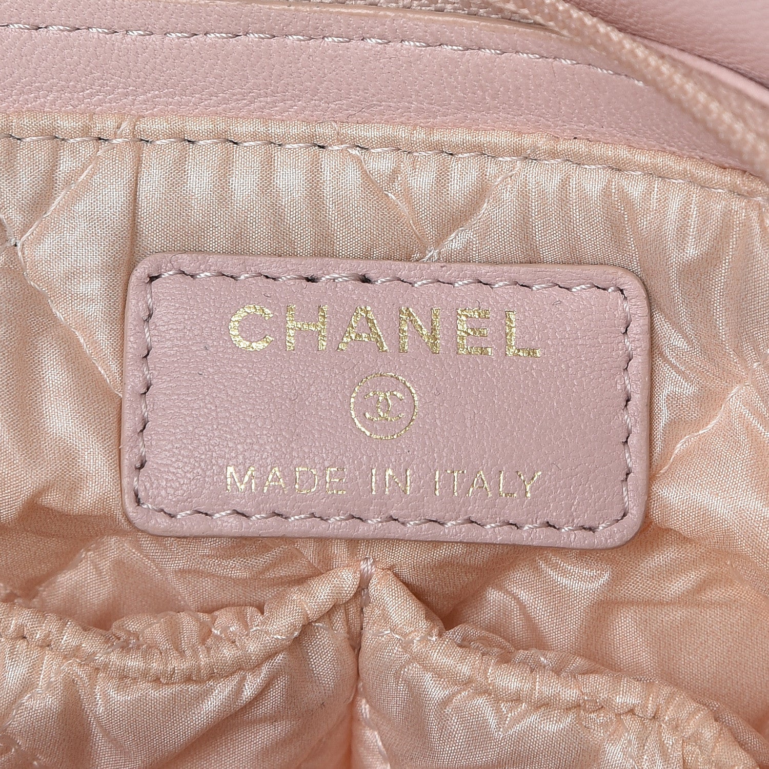 Chanel Lambskin Quilted Flap Cosmetic Case Light Pink 8 of 9
