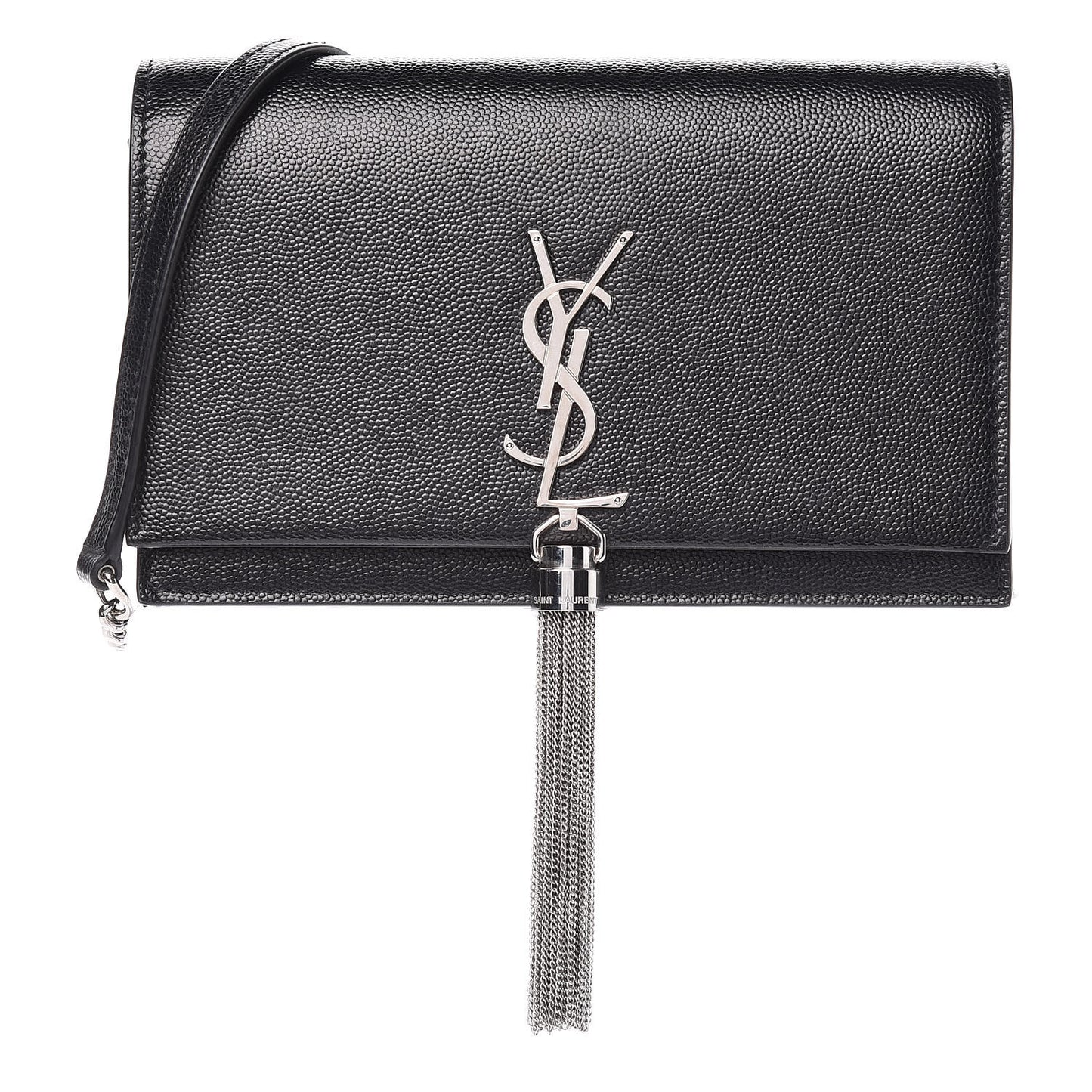 Grain De Poudre Classic Monogram Kate Tassel Chain Wallet Black