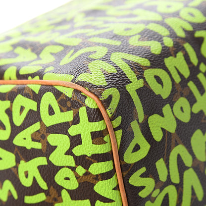 Louis Vuitton Monogram Graffiti Speedy 30 Green 9 of 12