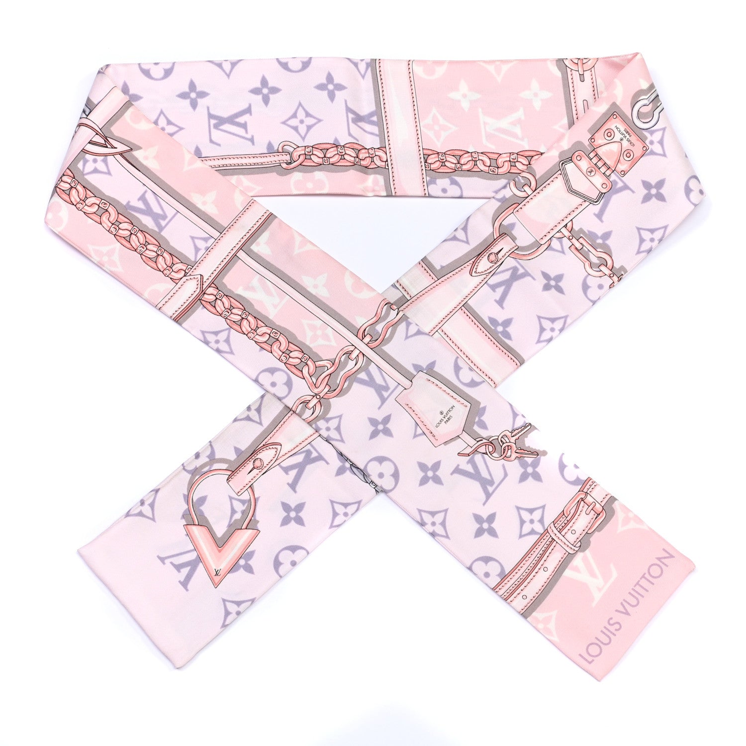 Louis Vuitton Silk Monogram Confidential Bandeau Light Pink 1 of 6