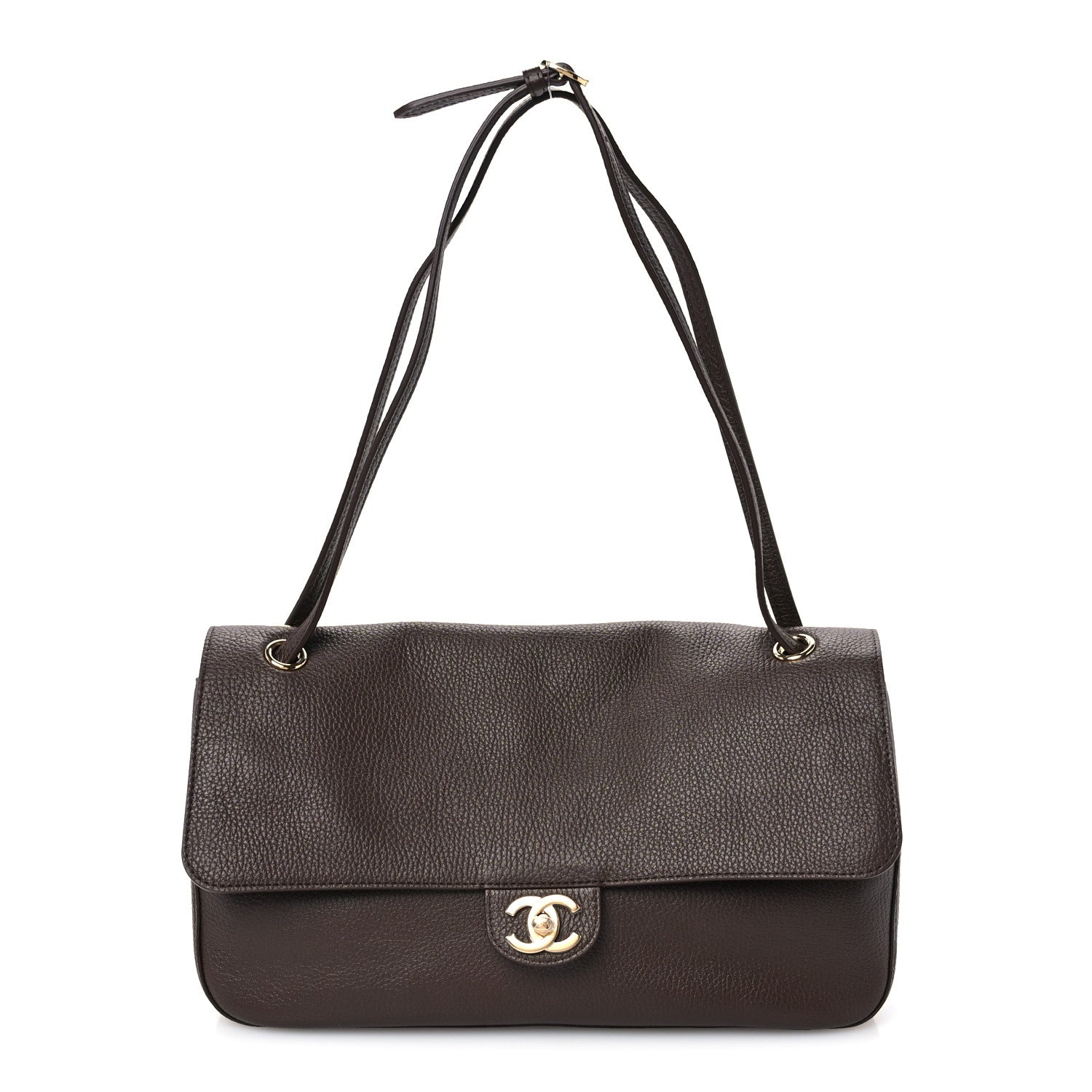 Chanel Grained Calfskin Small Souplissimo Maxi Flap Dark Brown 1 of 11