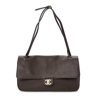 Chanel Grained Calfskin Small Souplissimo Maxi Flap Dark Brown 1 of 11