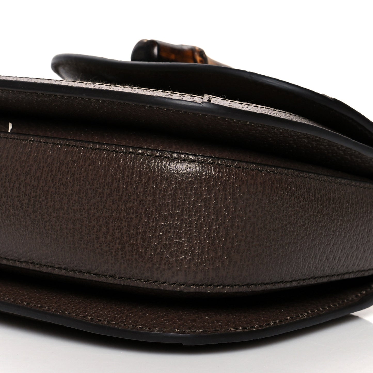 Monogram Jumbo GG Textured Dollar Calfskin Web Mini Bamboo 1947 Top Handle Bag Camel Ebony New Acero