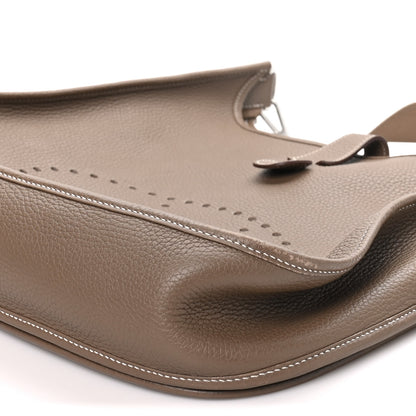 Hermes Taurillon Clemence Evelyne III GM Etoupe 10 of 10