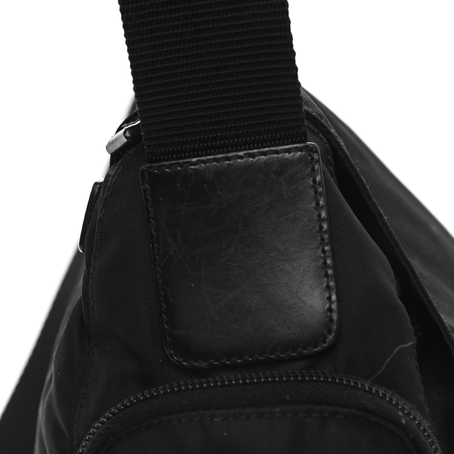 Prada Tessuto Nylon Messenger Bag Black 9 of 9