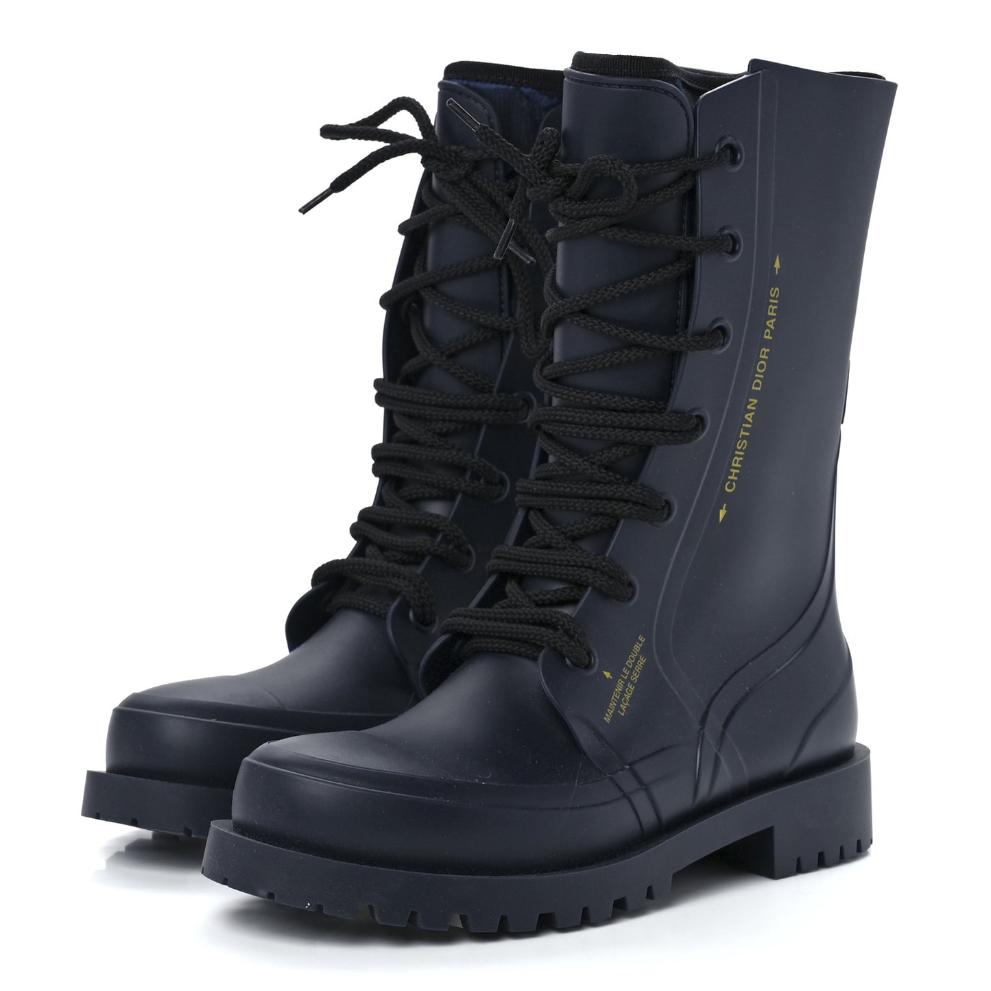 Rubber Diorcamp Low Boots 36 Indigo