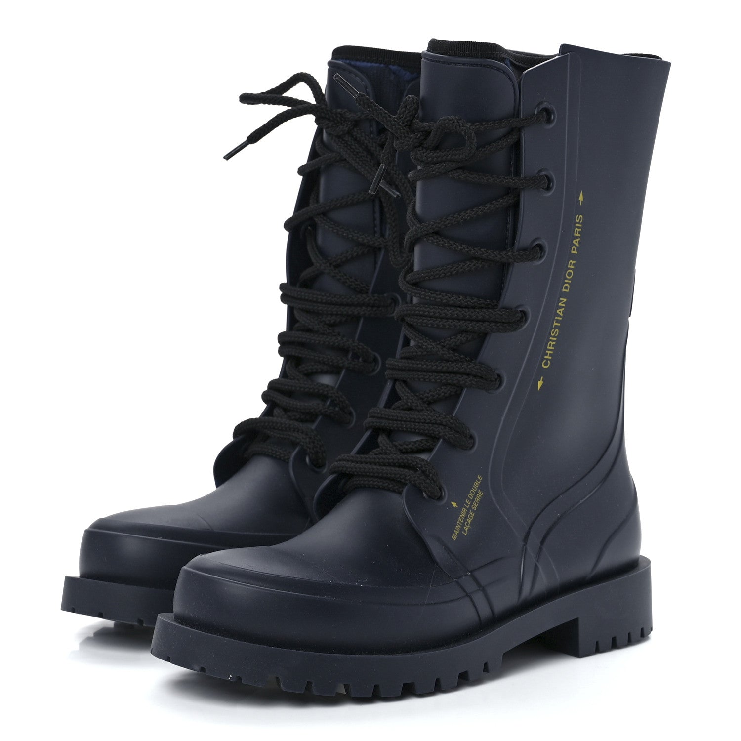 Christian Dior Rubber Diorcamp Low Boots 36 Indigo 3 of 9