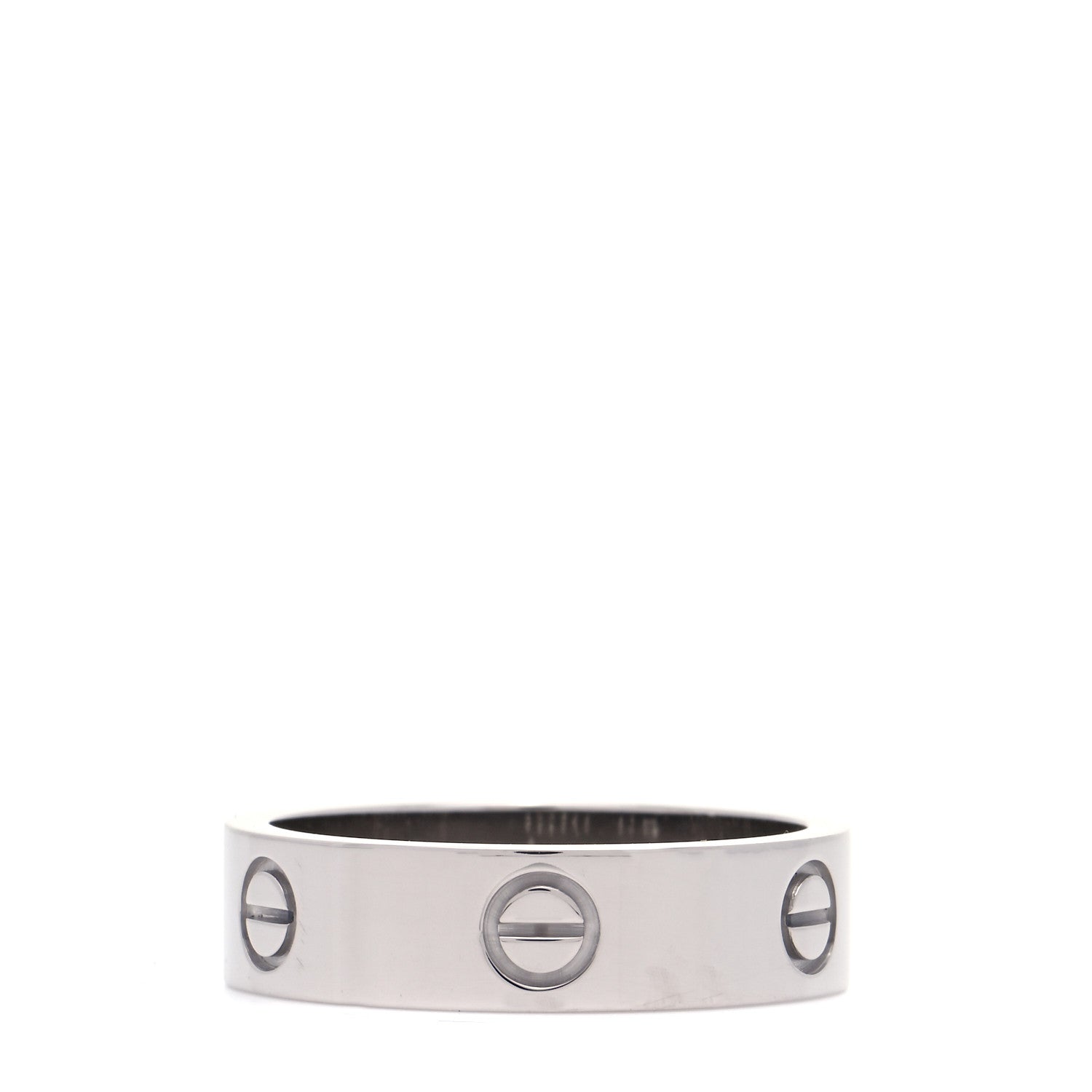 Cartier 18K White Gold 5.5mm LOVE Ring 63 10.25 3 of 5