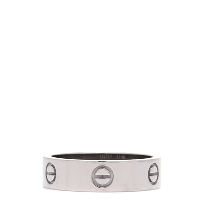Cartier 18K White Gold 5.5mm LOVE Ring 63 10.25 3 of 5