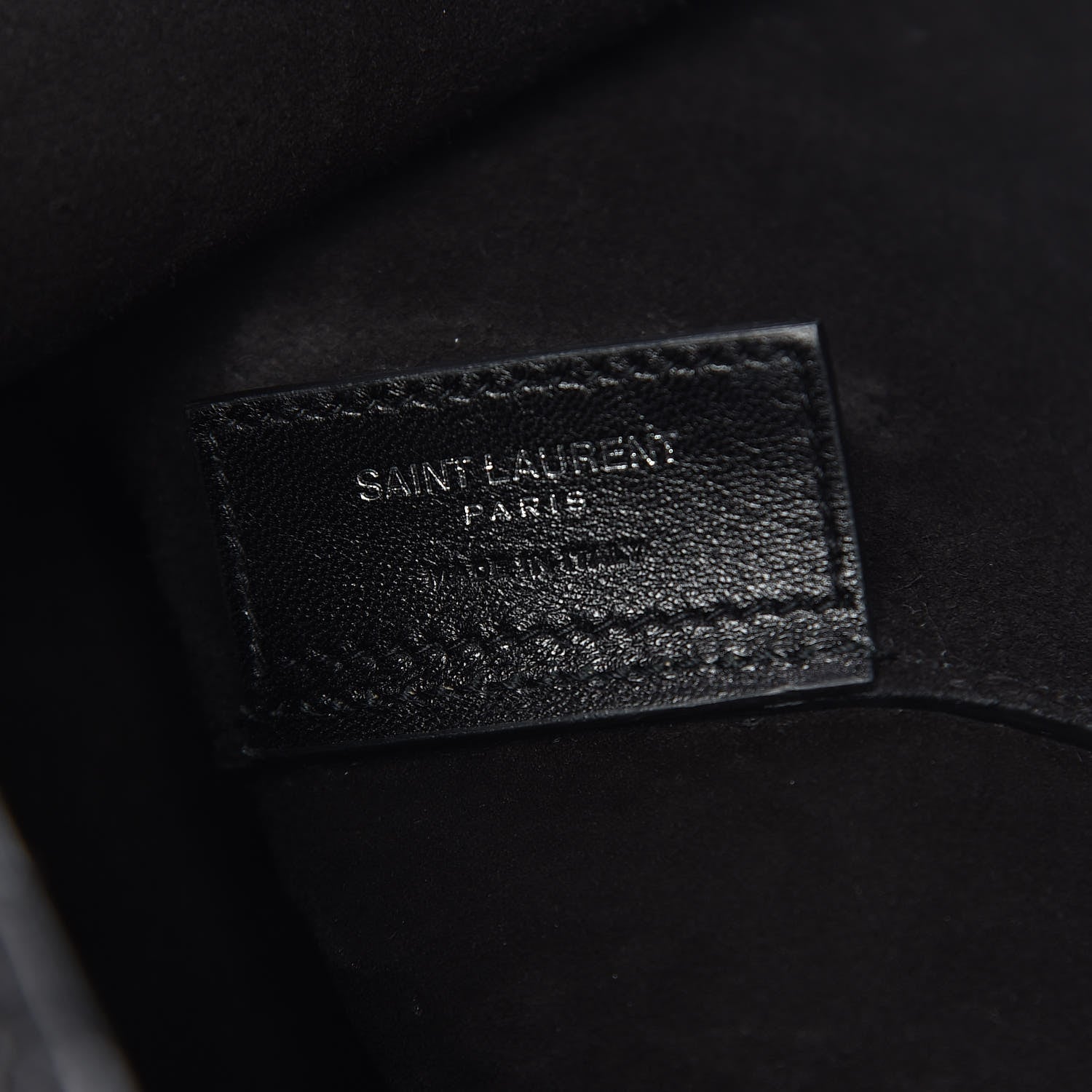 Saint Laurent Calfskin Crocodile Embossed Bold Shopper Tote Black 6 of 12