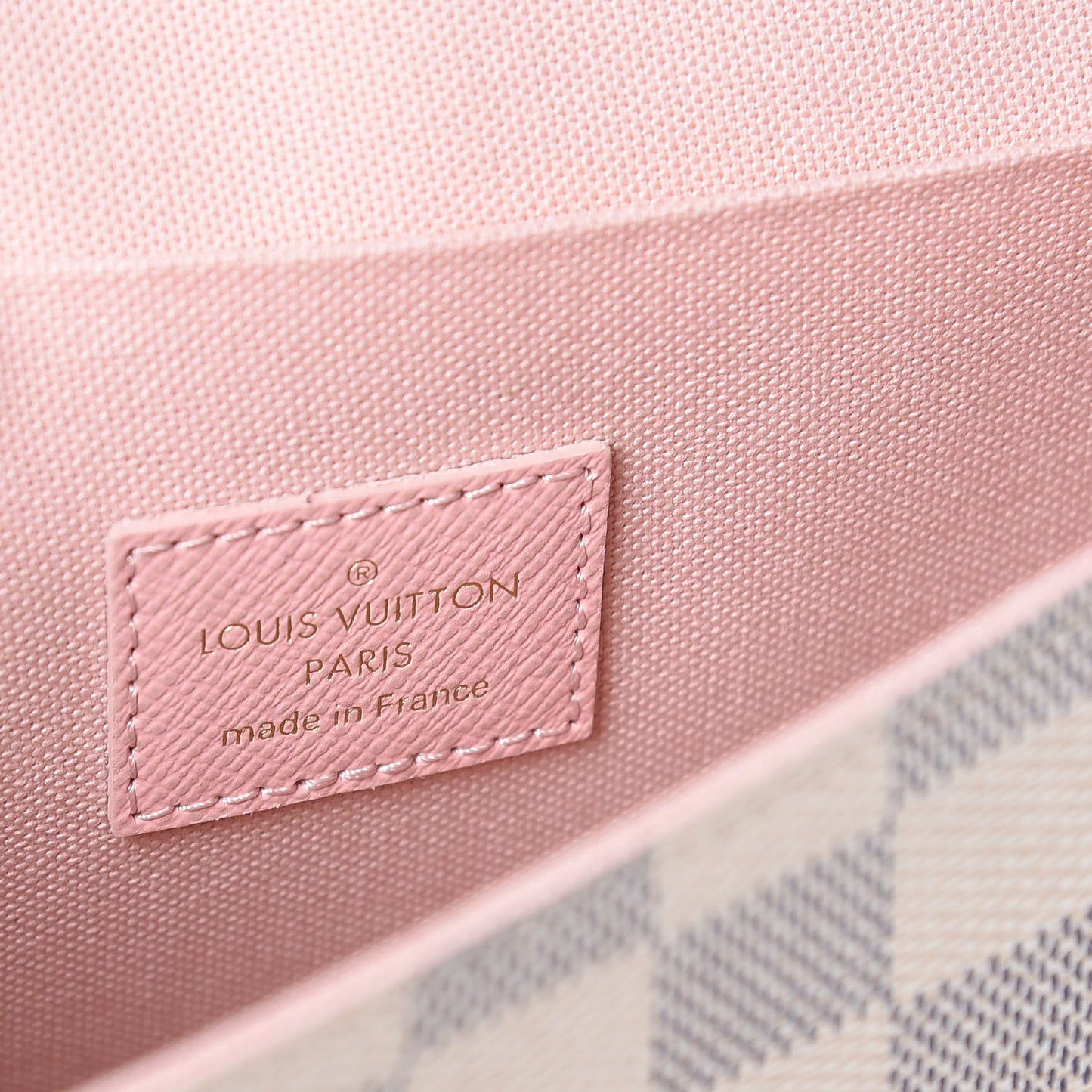 Damier Azur Calfskin Pochette Felicie Eau de Rose