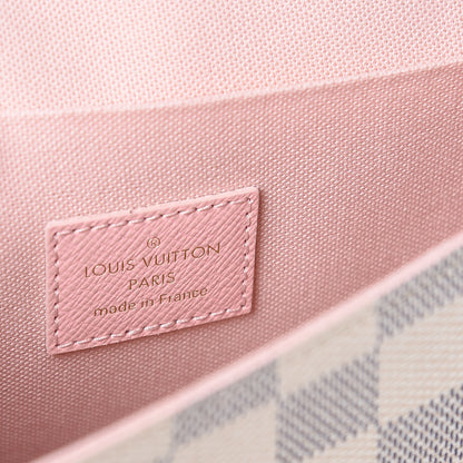 Louis Vuitton Damier Azur Calfskin Pochette Felicie Eau de Rose 6 of 11