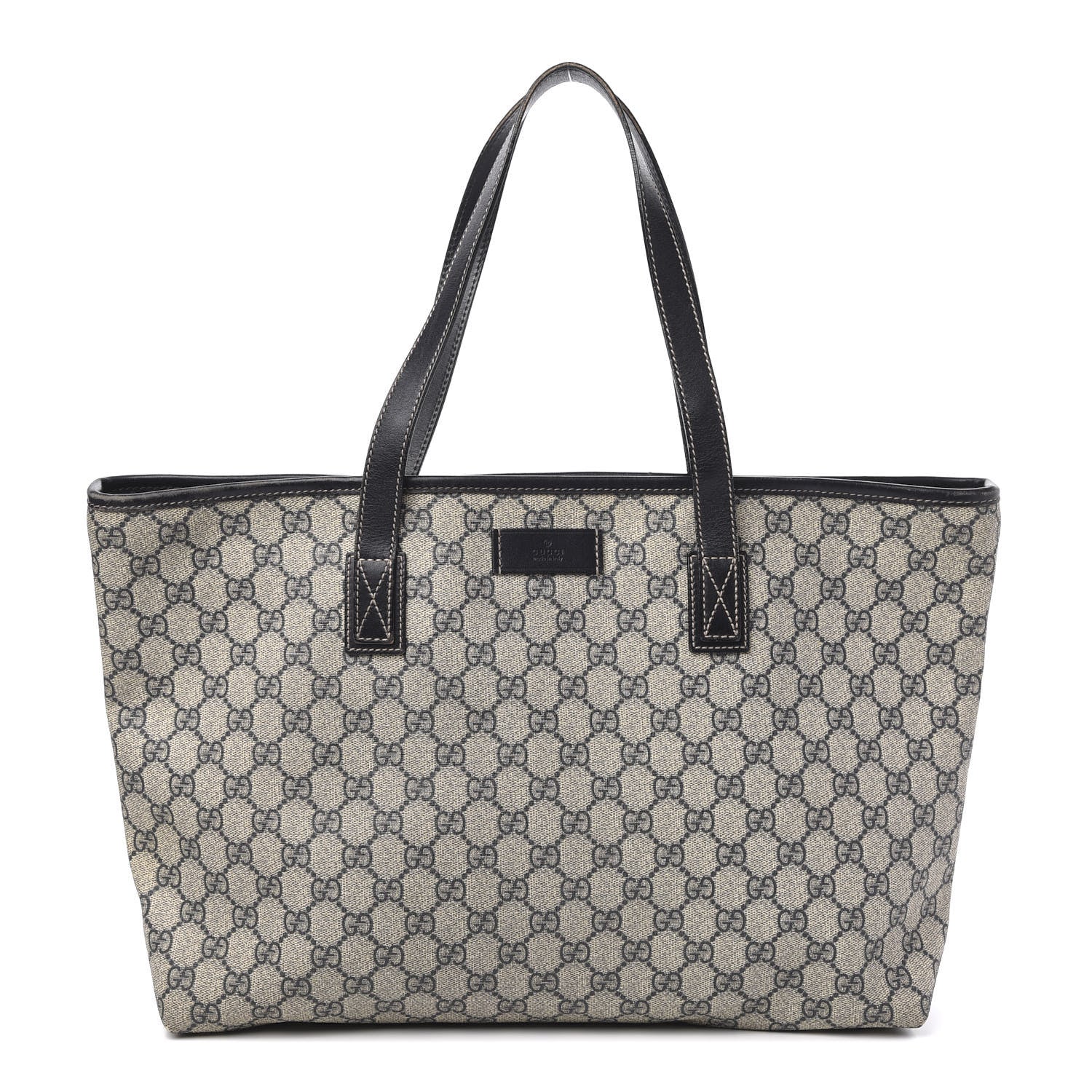 Gucci GG Supreme Monogram Medium Zippered Shopping Tote Dark Brown 1 of 15
