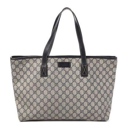 Gucci GG Supreme Monogram Medium Zippered Shopping Tote Dark Brown 1 of 15
