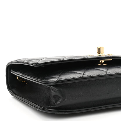 Chanel Lambskin Quilted Trendy CC Wallet On Chain WOC Black 11 of 13