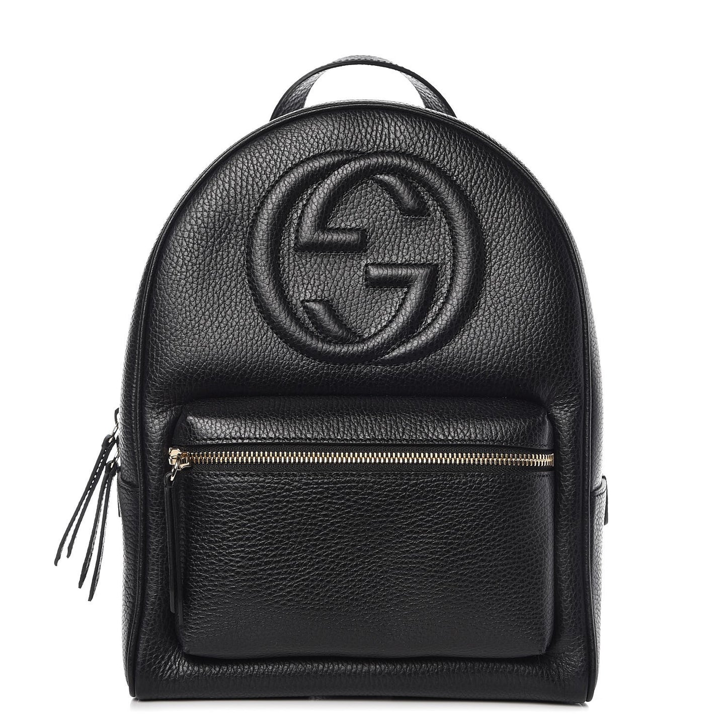 Pebbled Calfskin Soho Chain Backpack Black