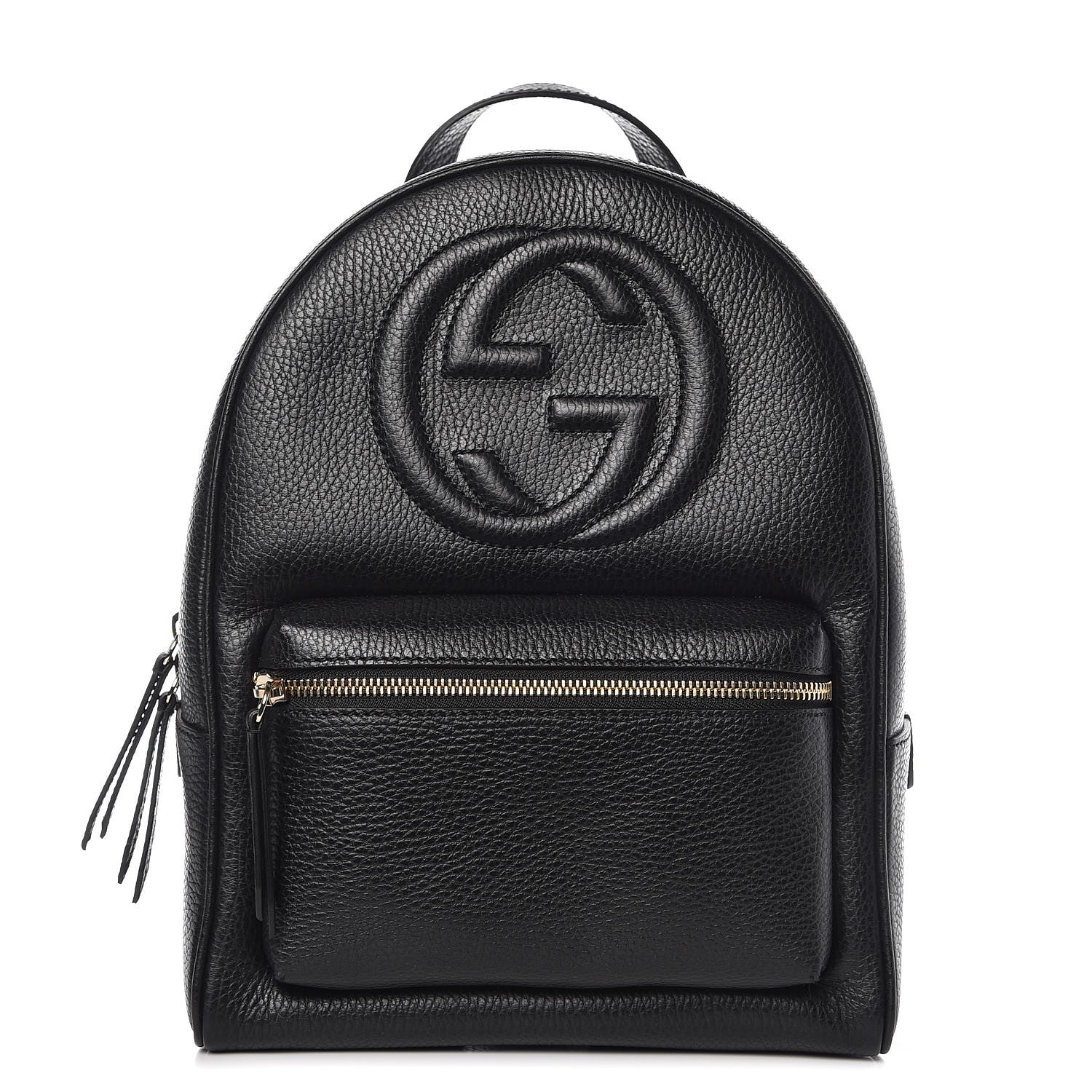 Gucci Pebbled Calfskin Soho Chain Backpack Black 1 of 7
