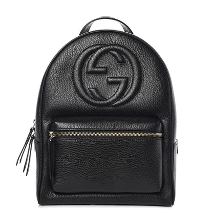 Gucci Pebbled Calfskin Soho Chain Backpack Black 1 of 7