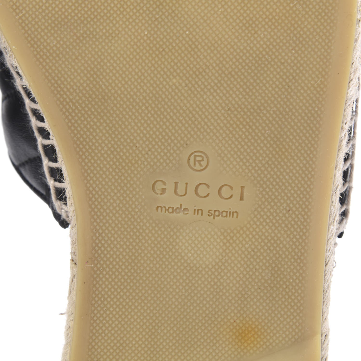 Gucci Nappa Matelasse GG Marmont Espadrille Slippers 37 Black 6 of 10