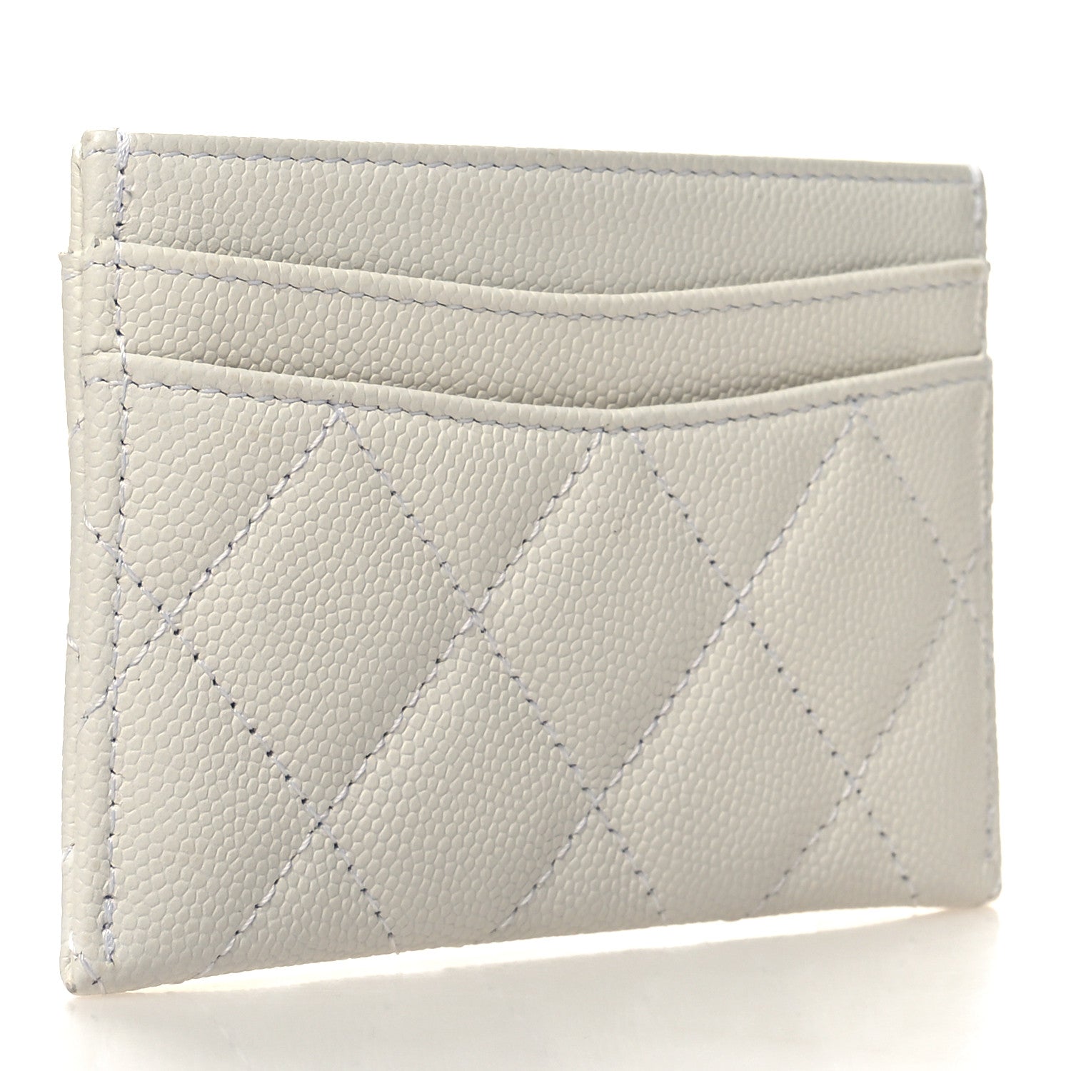 Chanel Caviar Quilted Card Holder White 3 of 10