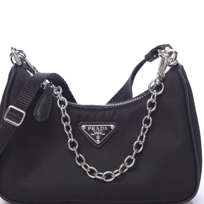 Prada Tessuto Nylon Mini Re-Edition 2000 Shoulder Bag Black 9 of 10