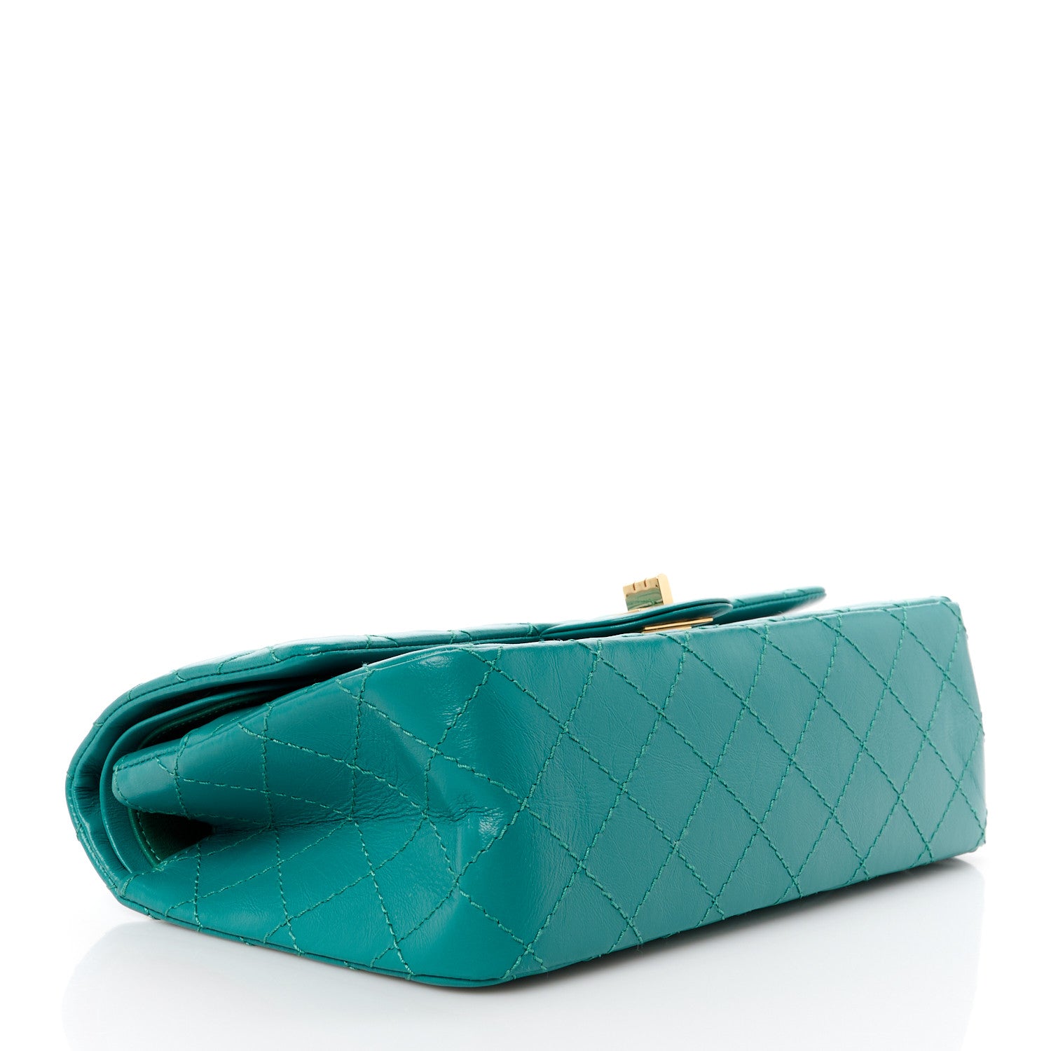 Chanel Aged Calfskin Quilted 2.55 Reissue 225 Flap Green 4 of 12