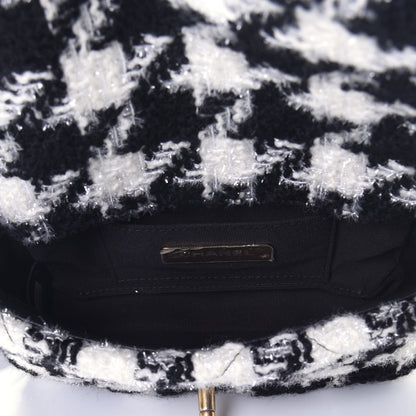 Chanel Tweed Quilted Chanel 19 Waist Bag Black Ecru White 5 of 10