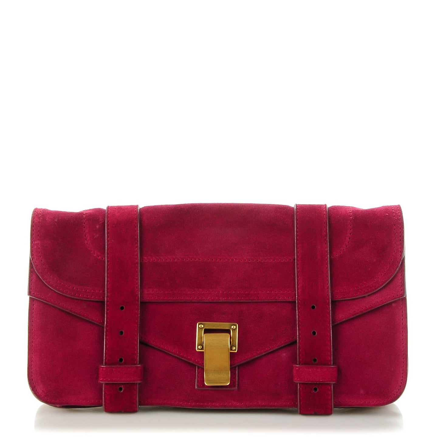 Suede PS1 Pochette Clutch Raspberry